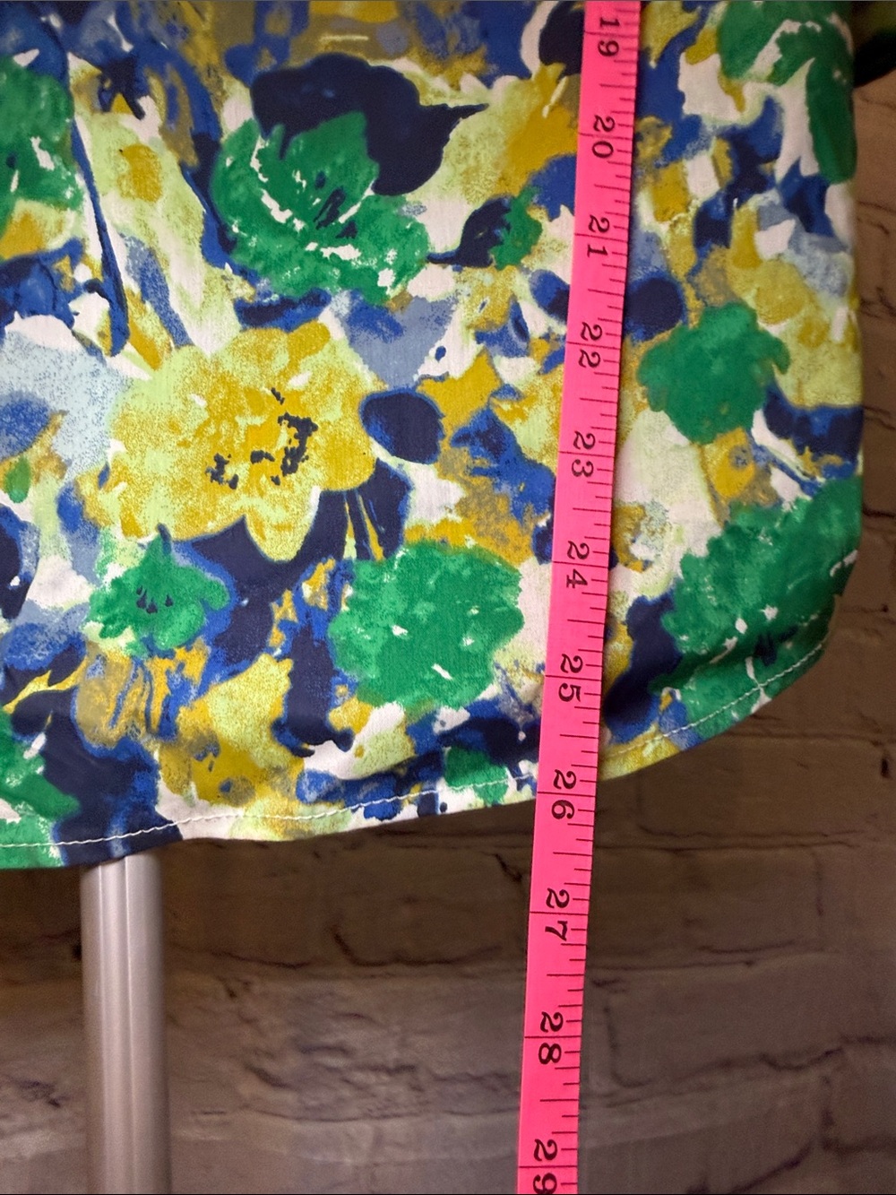 Jones New York Floral Button-Front Shirt in Green, Blue & Yellow - Picture 5 of 7